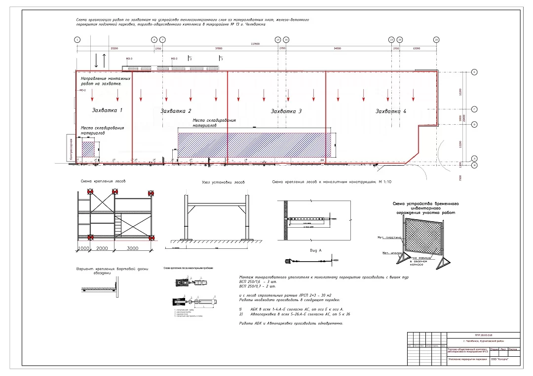 ППР на отделочные работы автопарковки
