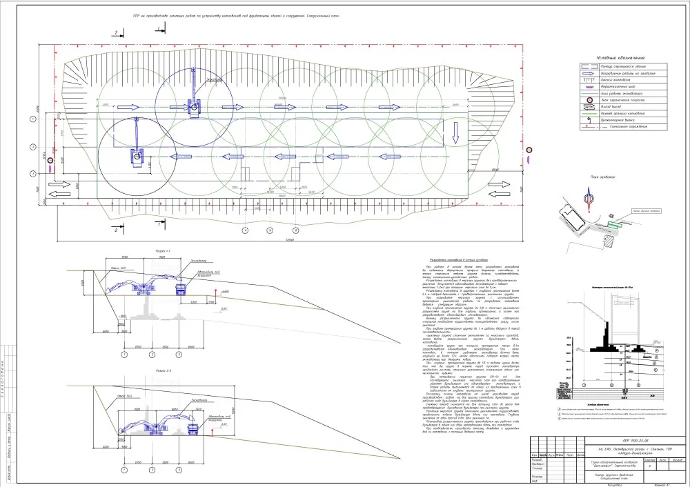 ППР на разработку котлована ГОК Дальграфит