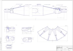 Комплект конструкторской документации раскоса стрелы карьерного экскаватора ЭШ 20-70